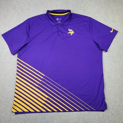 Рубашка поло мужская Nike Dri Fit Minnesota Vikings 2XL фиолетовая с коротким рукавом Dri Fit - Изображение 1 из 4