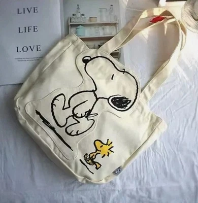 Lindo bolso de mano de lona Peanuts Snoopy and Friend nuevo con etiquetas 2025 Foto 1 de 4