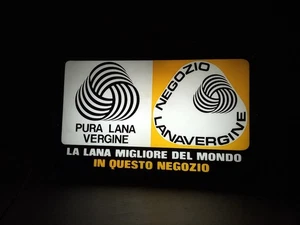 INSEGNA LUMINOSA DA BANCO PURA LANA VERGINE EPOCA 60 70 VINTAGE PUBBLICITA PROMO - Picture 1 of 10