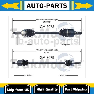 Передний левый передний правый вал оси CV для Chevrolet Metro Sprint 2X TrakMotive - Изображение 1 из 4