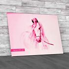 Andalusian Horse Portrait Watercolor In Eps 10 Pink Canvas Print Large Picture