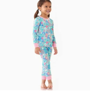 NWT Lilly Pulitzer For Pottery Barn Unicorn in Bloom Pajamas Set Size 8 - Picture 1 of 9