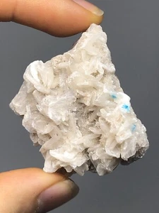 Cavansite + White Heulandite Specimen India Blue Crystal Reiki Healing N43 - Picture 1 of 12