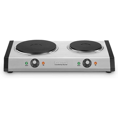 Cuisinart Cast Iron Double Burner, Durable with Brushed Stainless Steel Housing  - Image 1 of 3