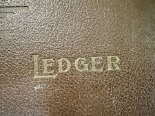 Antique Cash LEDGER 1920s Address ART DECO LEATHER Wilson Jones 9.5” BOHO Store