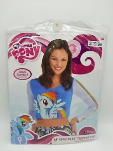 My Little Pony Rainbow Dash Shirt Cropped Top Adult Standard Size 8 Blue NEW - Picture 1 of 6