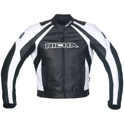 Richa Leather motorcycle/motorbike jacket - Richa Sniper White leather jacket - Image 1 of 3