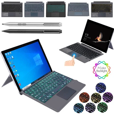 Backlit Keyboard With Stylus Pen Touchpad For Microsoft Surface Pro 6/7/8/9/X/10 - Image 1 of 4