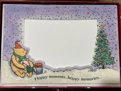 12 Walt Disney Classic Winnie Pooh & Piglet Christmas Cards Hallmark Photo Lot - Image 1 of 4