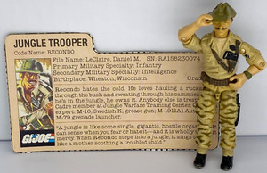 1984 G.I. Joe ARAH Recondo Jungle Trooper 3.75” Action Figure w/ File Card