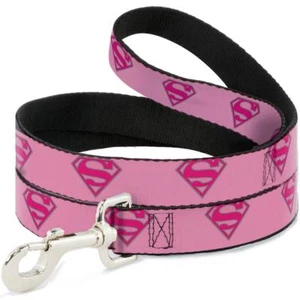 Buckle Down Dog Cat Leash Pink Supergirl Superman DC Comics 1/2" - 1" W, 4' 6' L - Picture 1 of 4