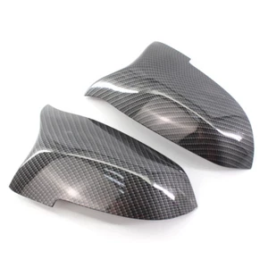 Carbon Fiber Printed Side Mirror Cover Fits for BMW 5 6 7 Series F10 F07 F06 F01 - Picture 1 of 8