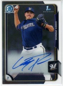 2015 Bowman Chrome Baseball Cody Ponce 1st Prospect Autograph #BCA-CP