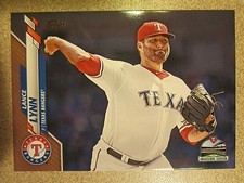 2020 TOPPS SERIES 2 #633 LANCE LYNN GOLD BORDER PARALLEL TEXAS RANGERS 1366/2020