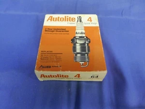 Autolite 64 Copper Core Spark Plug, Made in USA, New Old Stock, Pack of 4 - Picture 1 of 2