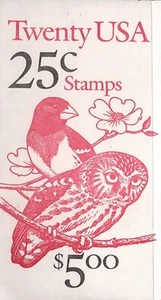 US Scott #2285a (BK160), 25c, Birds, Complete Booklet of 20 MNH - Picture 1 of 1