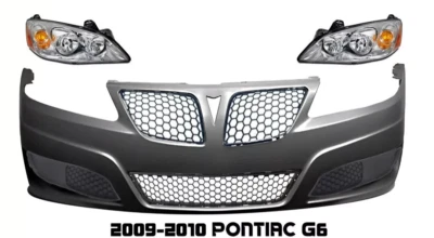 Front Bumper Cover Fascia | Grille Assembly Kit For 2009-2010 Pontiac G6 - Imagem 1 de 4