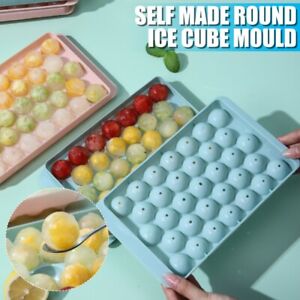 Ice Ball Maker Mold Mini Round Ice Cube Tray Reusable with Lid  for Freezer