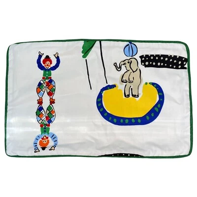 Circus W/ Elephant & Clown Indoor Outdoor Throw Pillow Cover Case 11”x17” Kids - Image 1 of 4