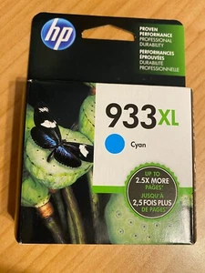 HP #933XL Cyan Ink Cartridge CN054AN GENUINE NEW in Box - Picture 1 of 3