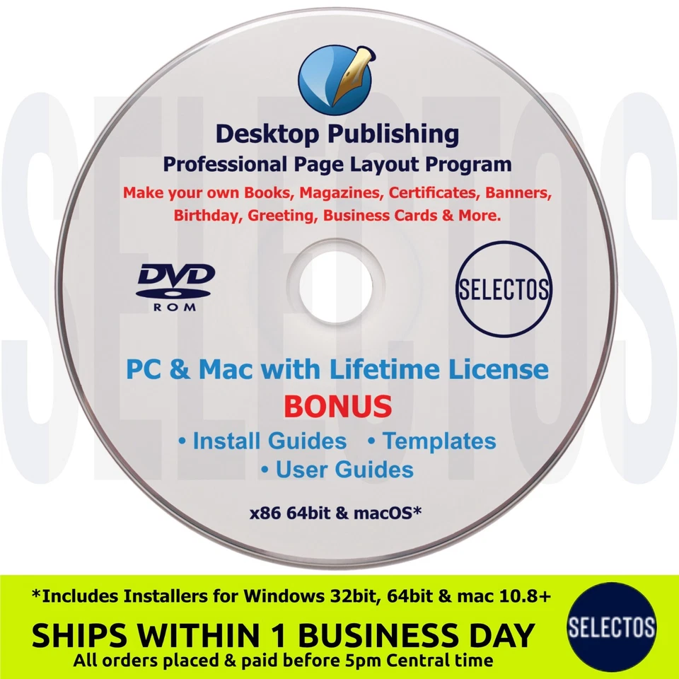 Desktop Publishing DVD Windows & mac Scribus make Cards Banners Brochures a more - Image 1 of 4
