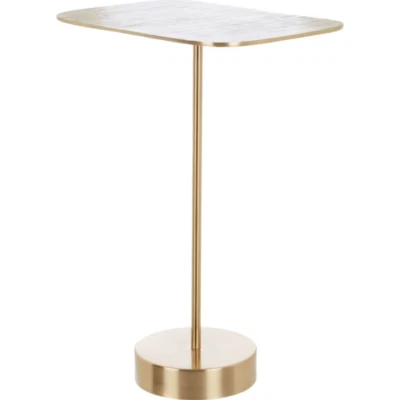 PASSPORT TO INDIA Gold Tone Metal Side Table - 61cm X 41cm X 31cm - Image 1 of 3