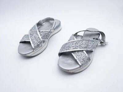 Hogan Sandali Donna Sandaletti Calzatura Estiva Scarpa Bassa Argento Gr39 Eu Art - Immagine 1 di 4