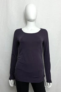 Top da donna Athleta Encore Cinch XS viola maniche lunghe collo a vite cordino - Foto 1 di 13