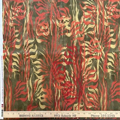 4 yardas oro naranja marrón Lonni Rossi Jewels of Sea 100% algodón Foto 1 de 3