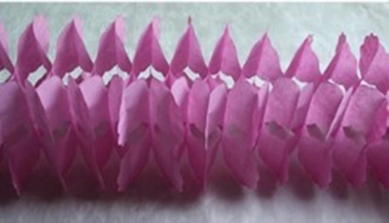 Guirnalda de flores de papel de seda colgante de 3 m 10 piezas para decoración del hogar de boda fiesta Foto 1 de 4