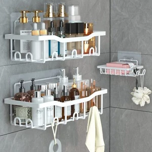 Shower Caddy Shower Organizer3pack No Drilling Large Capacity Rustproof Adhesive - Picture 1 of 7
