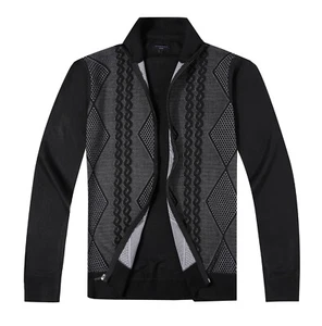 Kids & Boys Knitted Geometric Design Full Zip Cardigan Sweater Classic # SW-818 - Picture 1 of 10