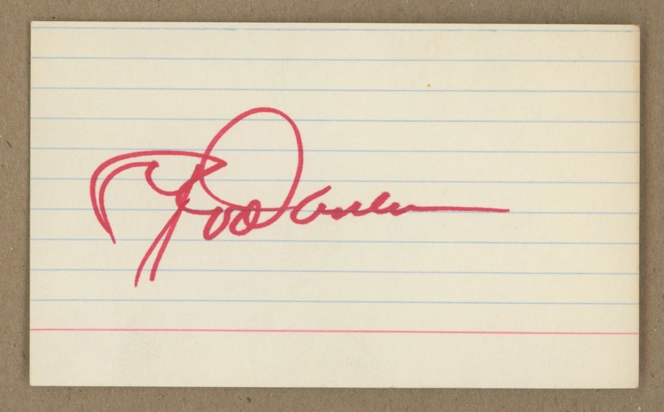Rod Carew Vintage Red Ink Signature Index Card Auto with B&E Hologram - Image 1 of 1