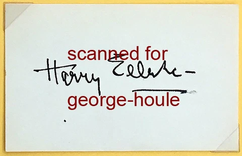 HARRY ELLERBE - AUTOGRAPH - VINCENT PRICE - HOUSE OF USHER - HAUNTED PALACE Cover