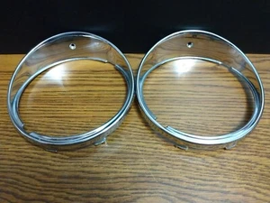 Jaguar XJ6 Original Inner Headlight Trim Chrome Ring OEM Used Pair  - Picture 1 of 7