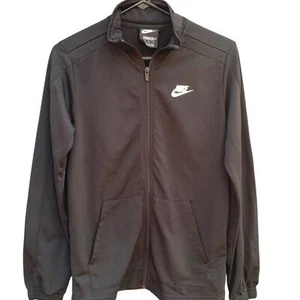 Nike Jacket Boy's Size 18 Black Full Zip Track Athleisure Spell Out - Picture 1 of 7