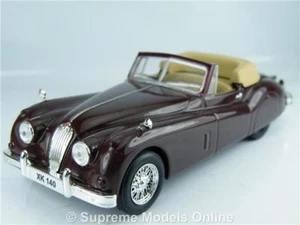 JAGUAR XK140 AUTO 1:43 GRÖSSE MODELL 2-TÜRER SPORT O/TOP TYP WEINROT PKD Y0675J^*^ - Bild 1 von 4