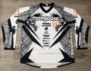 Racing Mongoose BMX Motocross Racing Jersey Black & White Size X-Large - Picture 1 of 11