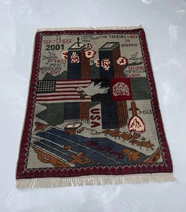 ALFOMBRA TRADICIONAL DE GUERRA AFGANA de 78x63 cm bellamente hecha mini alfombra artesanal #495 - Imagen 1 de 15