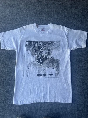Camiseta Vintage Años 90 The Beatles Banda Revólver Doble Cara Adulto Grande Blanca Foto 1 de 4