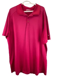 Nike Men Polo Shirt XXL Pink Golf Tour Performance Dri Fit Short Sleeve Logo - Picture 1 of 5