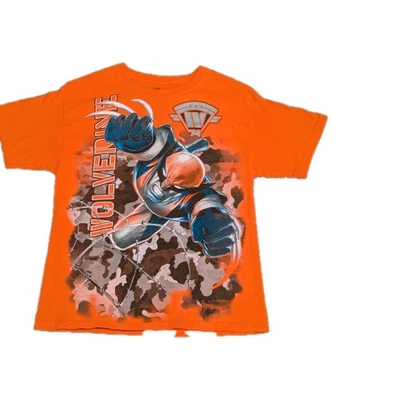 Marvel Wolwerine. Мальчики 10-12 оранжевый с логотипом 100% хлопок - Изображение 1 из 4