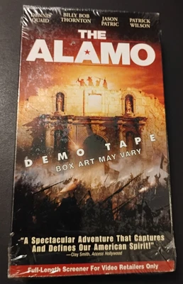 The Alamo VHS Demo Tape Retailer's Screener Billy Bob Thornton Dennis Quaid - Imagen 1 de 4