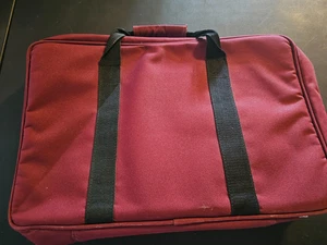 LDS TEMPLE Garment Case Bag Dress w/Compartments Shoulder Strap Burgundy BU52 - Picture 1 of 11