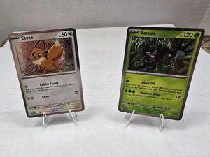 Eevee SVP 200 Black Star Promo Destined Rivals Pokemon Card NM + Zarude SVP 199 - Picture 1 of 8