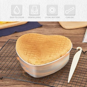 Mini teglia per muffin a forma di cuore teglie da forno teglie per torte fondo rimovibile - Foto 1 di 12