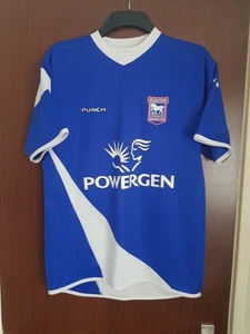 Ipswich Town FC Football Blue Home Shirt 2005-2006 Size M Punch Powergen - Picture 1 of 9