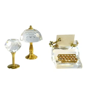 Swarovski lotto di 3 ricordi di cristallo VINTAGE cristallo, macchina da scrivere, lampada - Foto 1 di 6
