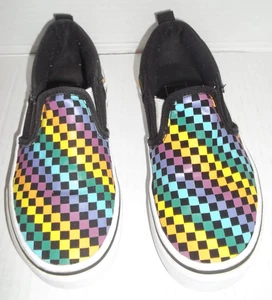 Vans Slip-On Shoes-Multicolor Checkerboard, Size 1, Excellent Condition - Picture 1 of 7