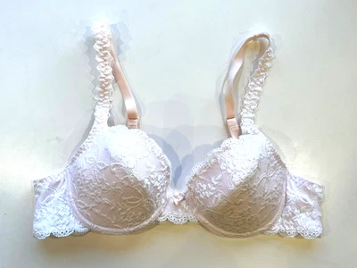 PLAYTEX IT FITS 4263 PINK WHITE LACE THANK GOODNESS UNDERWIRE BRA SIZE 38B - Image 1 of 3